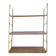 Wall shelf in metal with slanted shelves