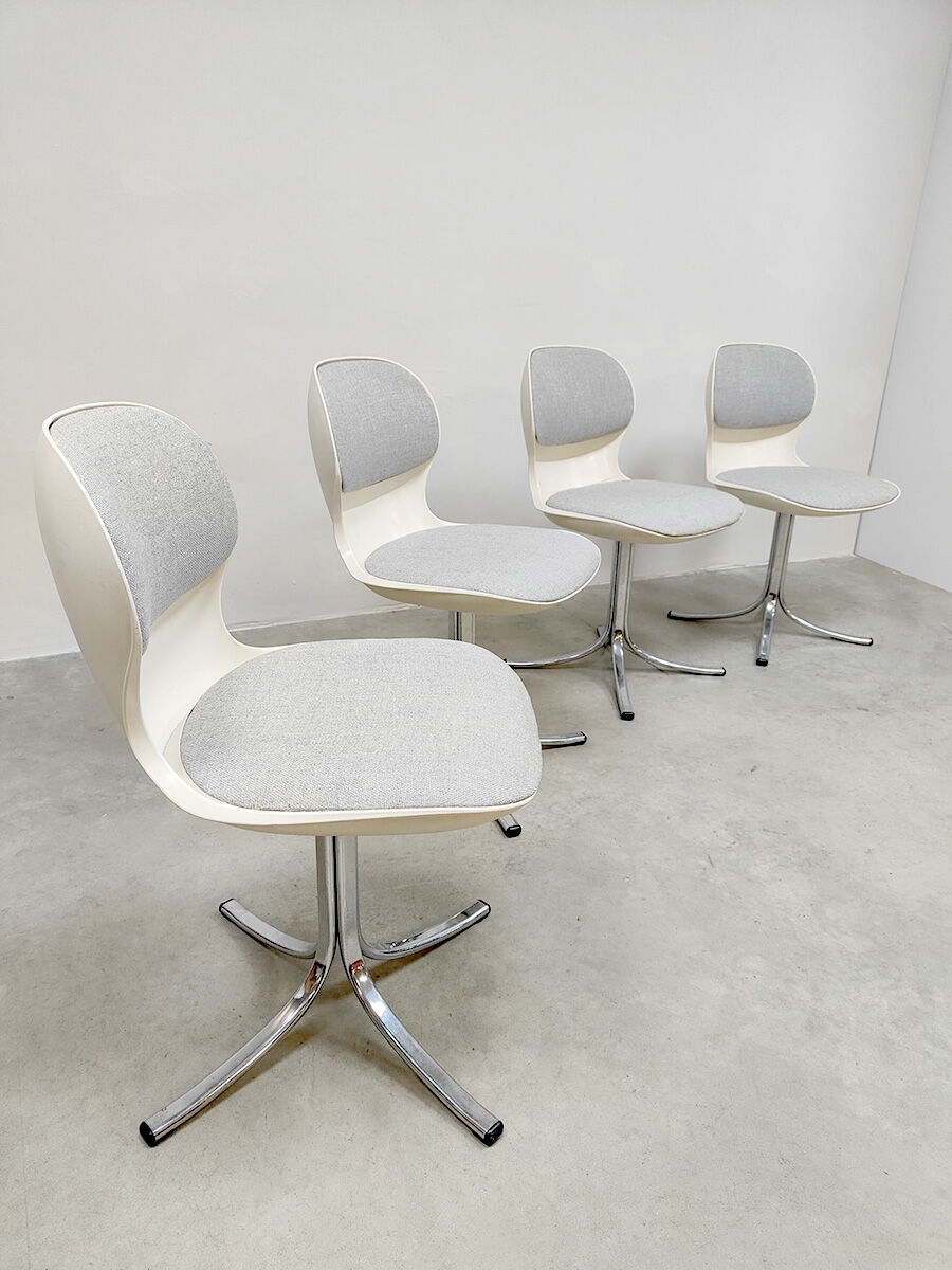 Chaises de bureau de salle à manger vintage space age