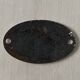 Small old enameled plaque number 8