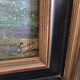 Oil on canvas mounted on panel Landscape River signed Gudin 19