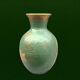 Vintage cloisonné enameled brass vase - 17 cm