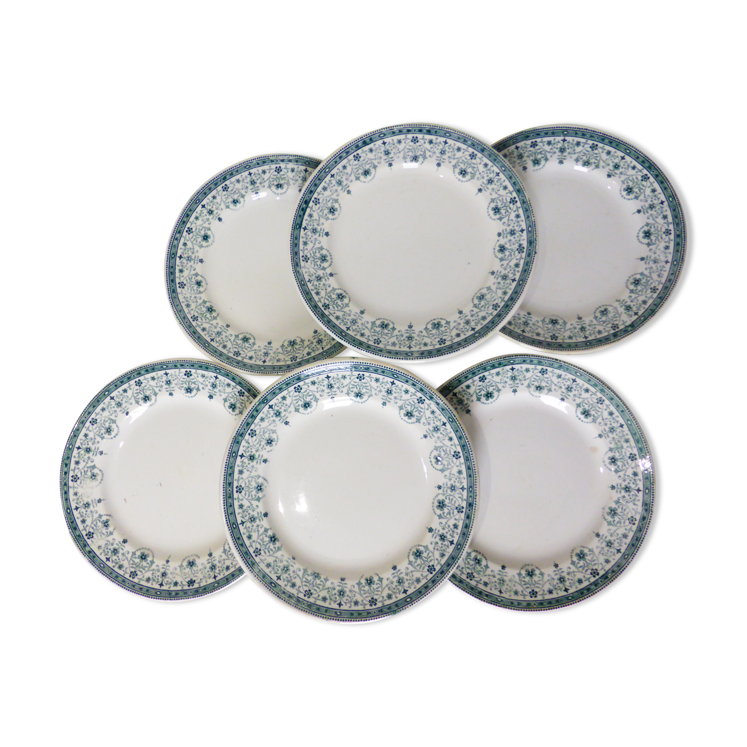 Set of 6 dessert plates from the Moulin des Loups and Hamage model Marceau 211228