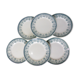Set of 6 dessert plates from the Moulin des Loups and Hamage model Marceau 211228