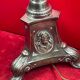 Lamp foot column regulates silver tripod foot