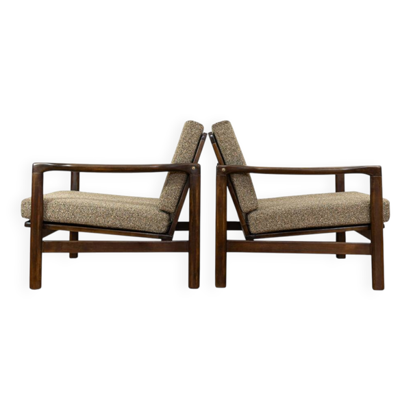 Fauteuils Mid-Century par Zenon Bączyk, années 1960, ensemble de 2