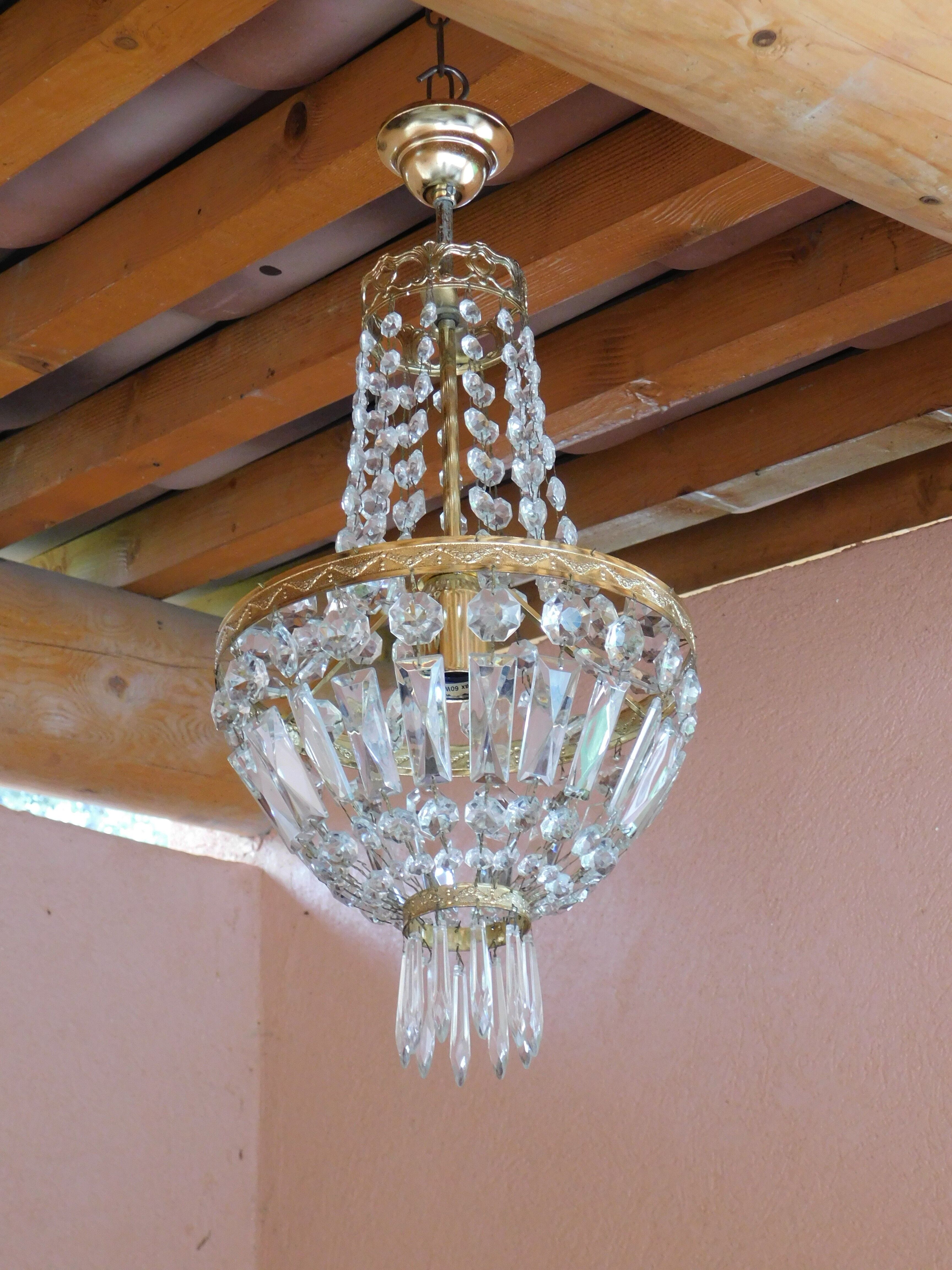 Lustre montgolfière pampilles ø 25 cm