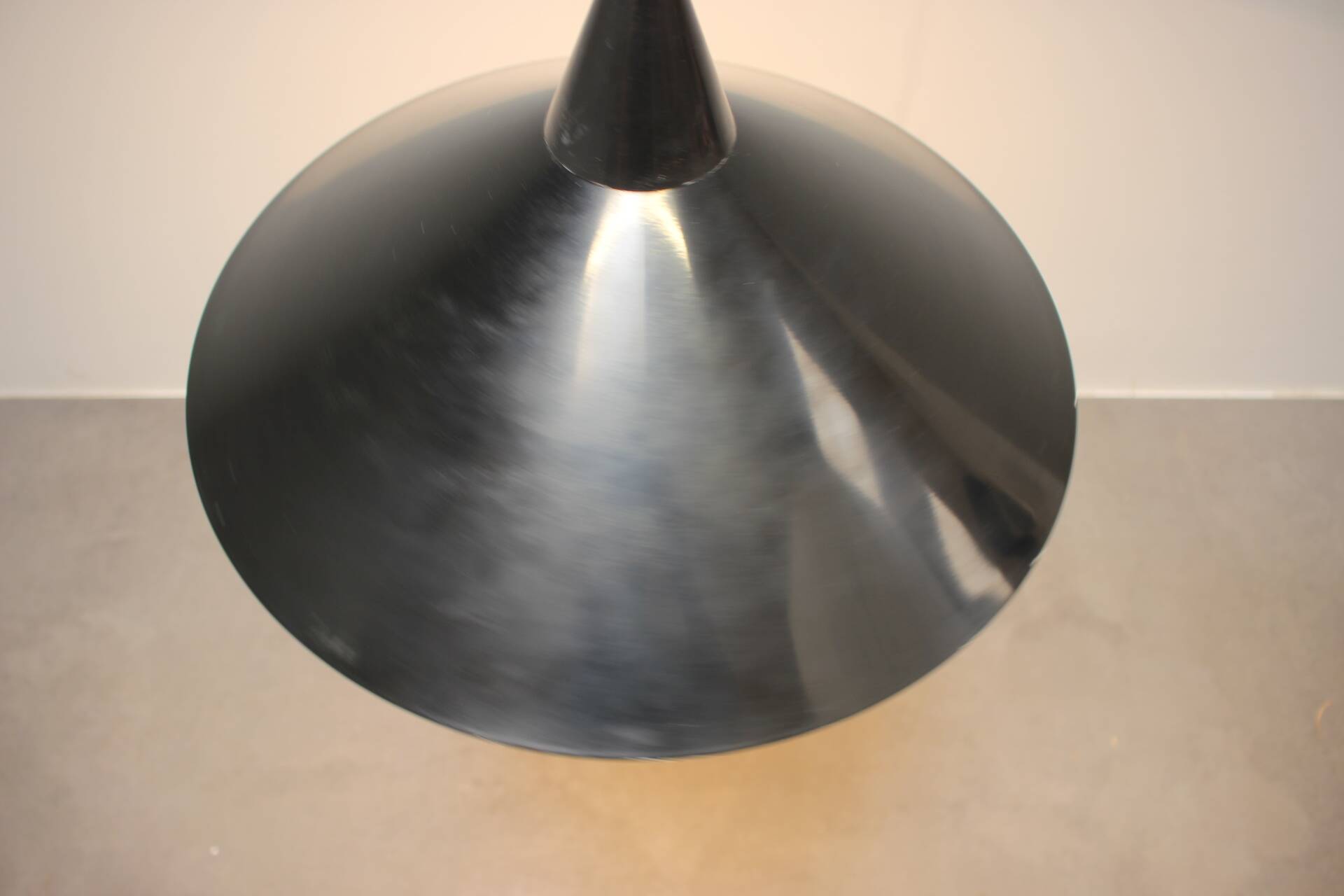 Black suspension light in "Space Age" style (Czechoslovakia, 1970s)