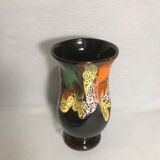 Vallauris vase in colored ceramic flowing