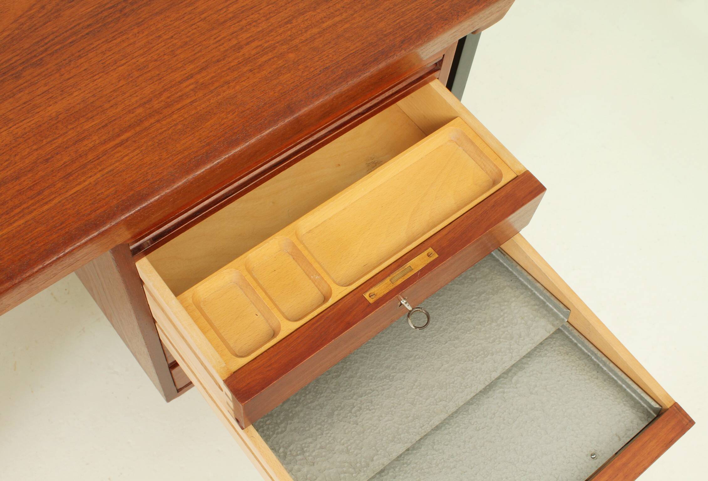 Teak desk by Peter Hvidt and Orla Mølgaard for Søborg, Denmark