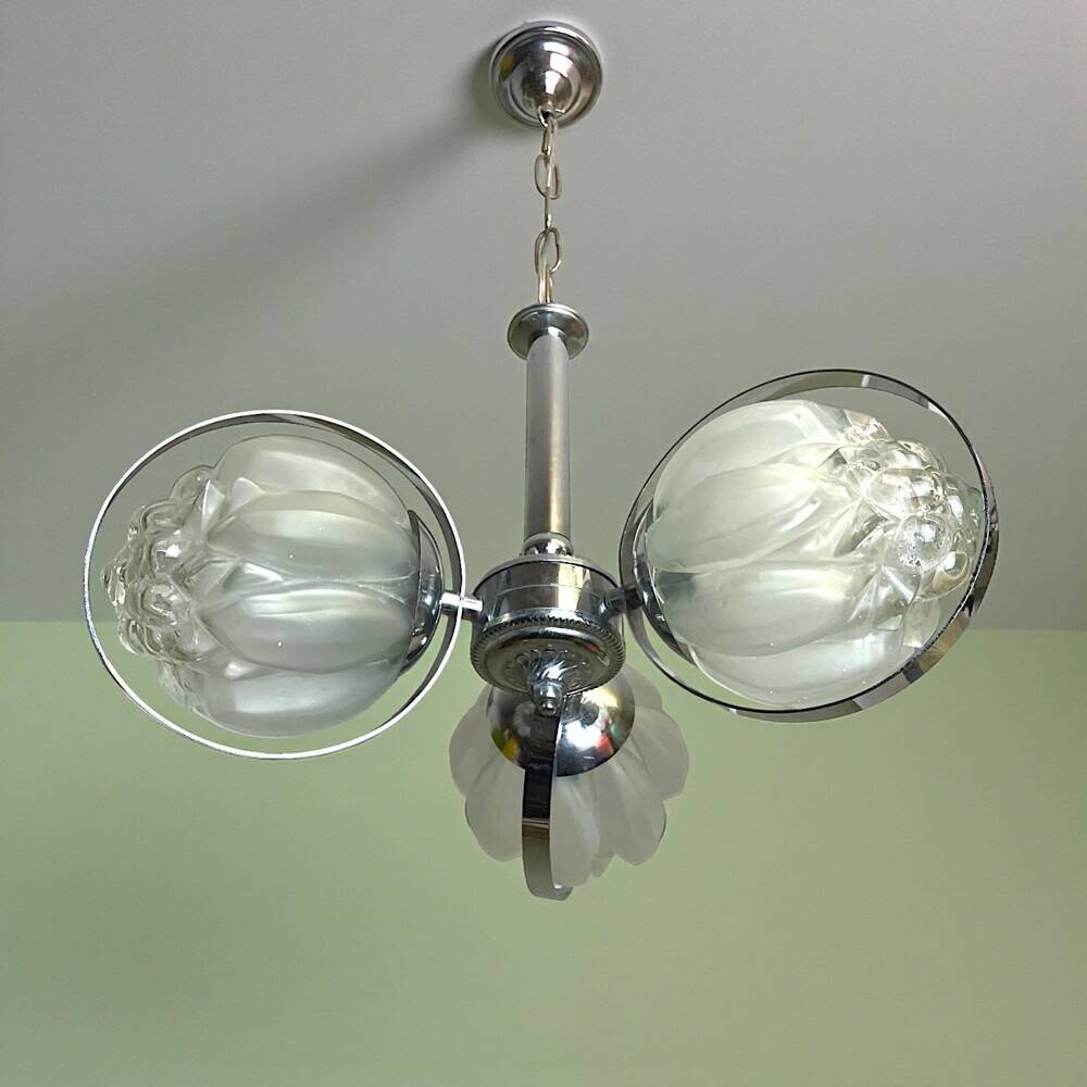 Space Age 3-light Sputnik chandelier