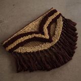 Handmade vintage bohemian jute rug, made in India, late 20th century.