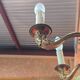 Empire-style chandelier in finely chiselled and gilded bronze
