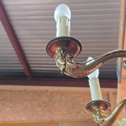 Empire-style chandelier in finely chiselled and gilded bronze