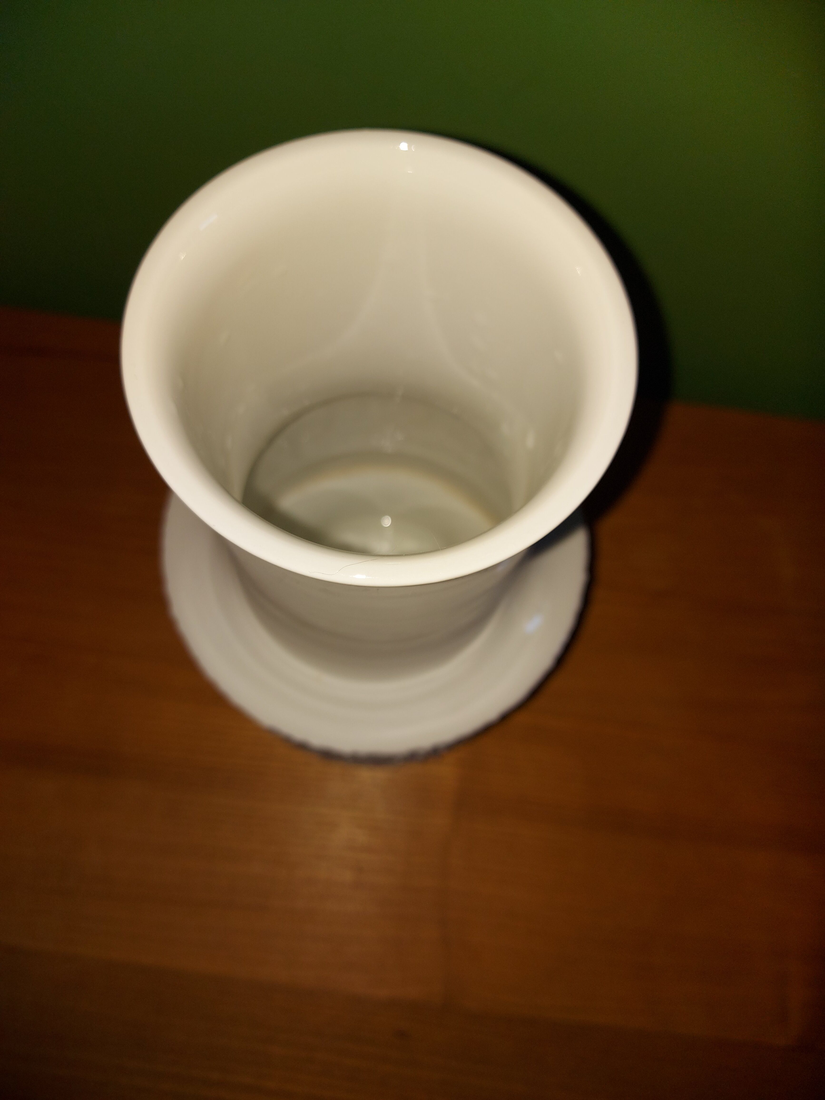 Richard Scharrer's white porcelain vase op art for Thomas , Germany 1970