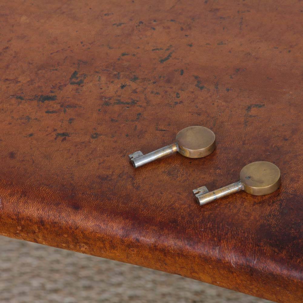 Art Deco desk in oak and leather from the 1930s