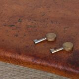 Art Deco desk in oak and leather from the 1930s