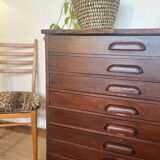Vintage wooden architect's professional furniture
