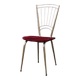 Vintage chair in gilded metal and velvet seat