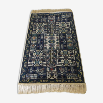 Tapis oriental laine nouée à la main motif floral 155x95cm