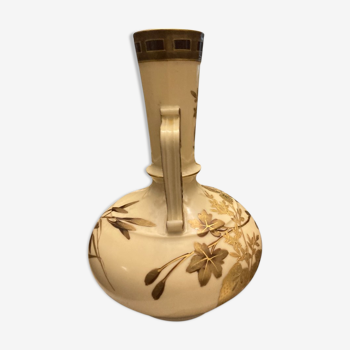 Vase en forme de boule aplatie circa 1900 G.d Et Cie à Limoges