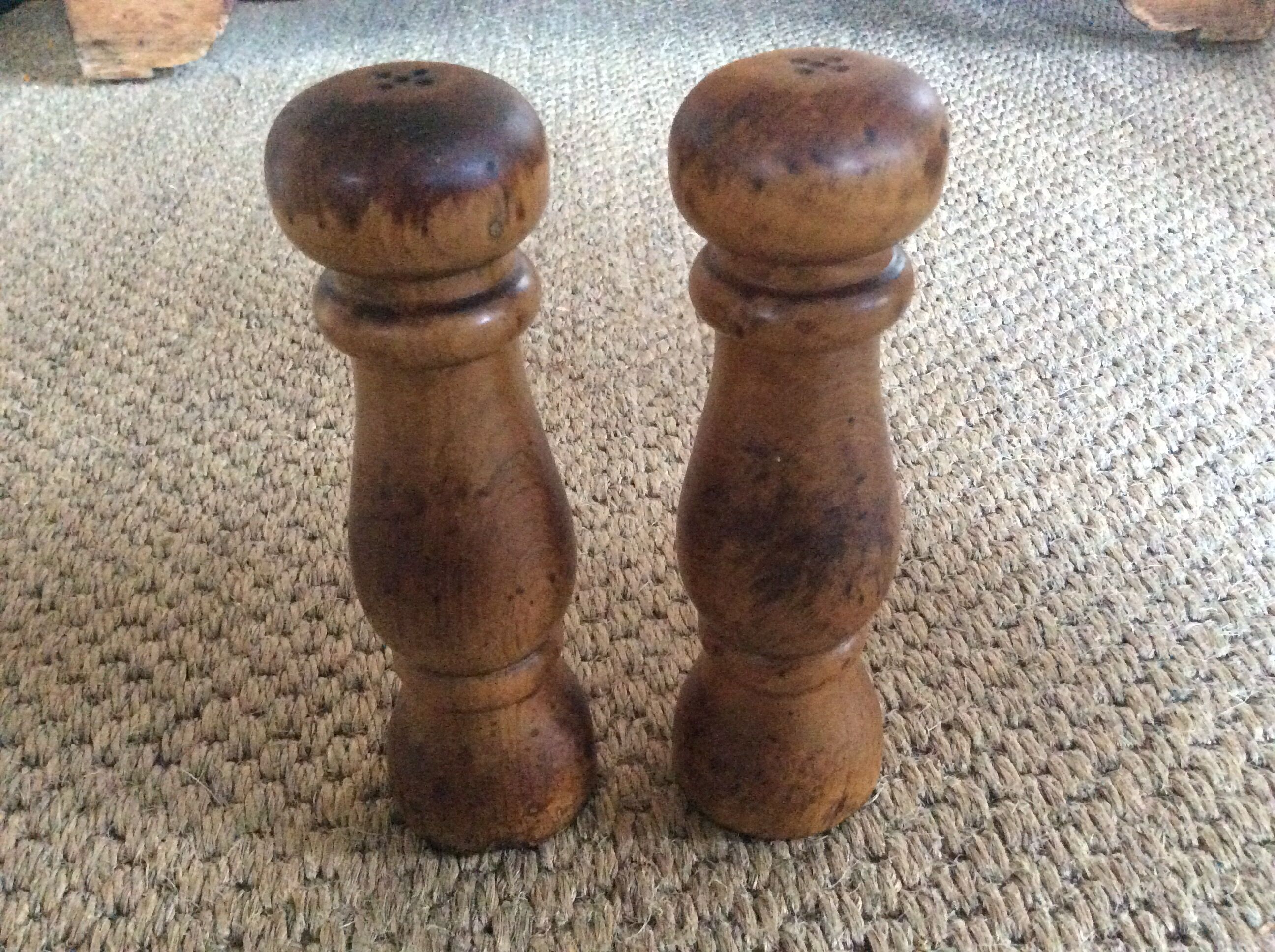Wooden salt pepper shakers