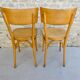 Pair of Baumann bistro chairs in light wood