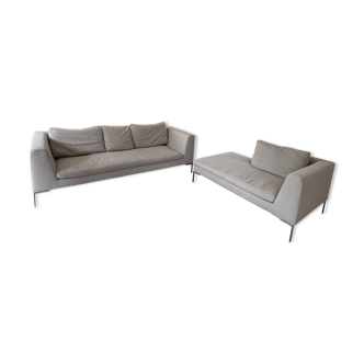 Set of 2 B&B Italia sofas model "Charles"
