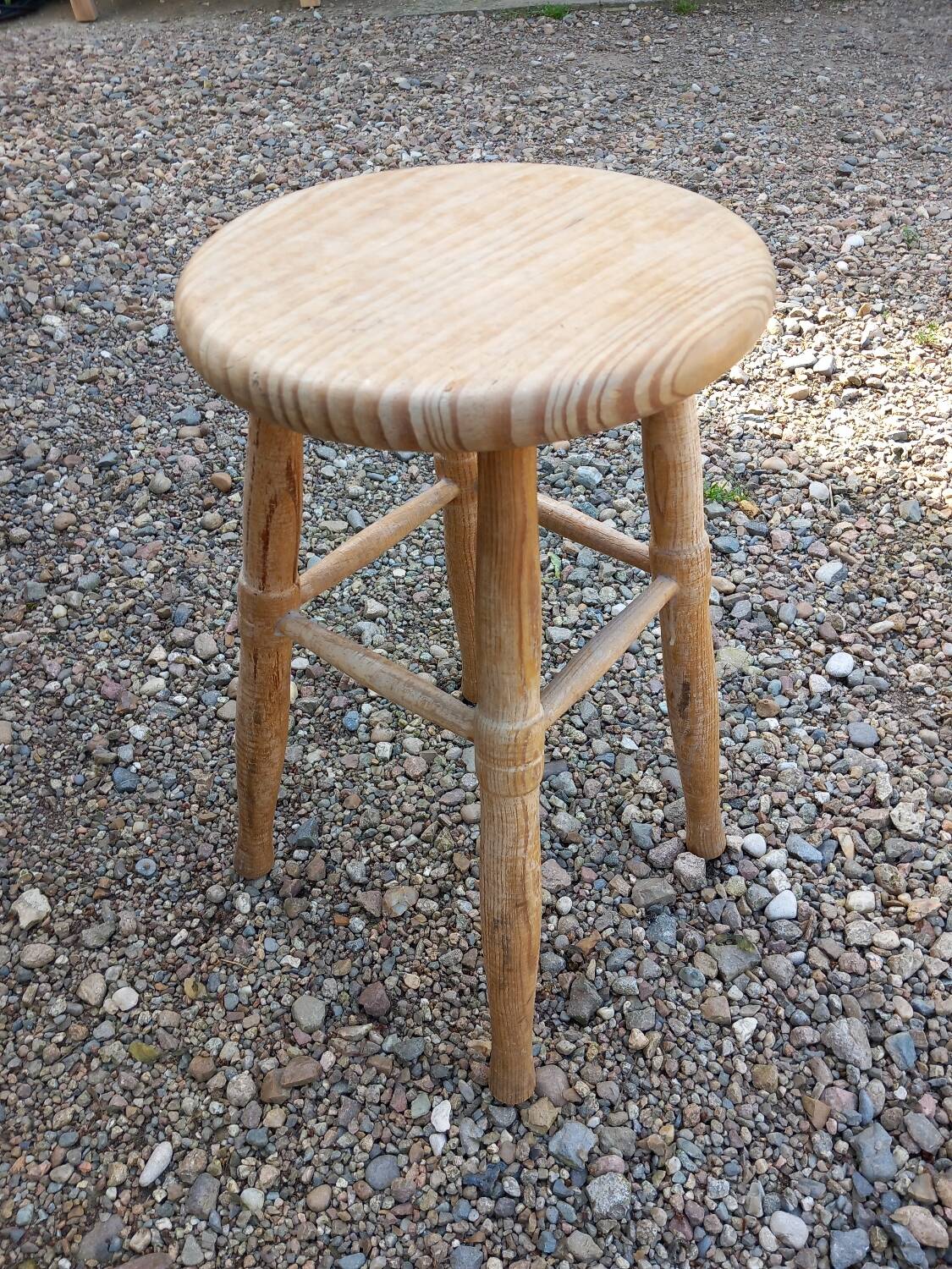 Antique 4-legged wooden stool