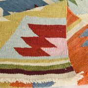 Turkish Geometric Tribal Vintage Kilim Rug, 254x348Cm