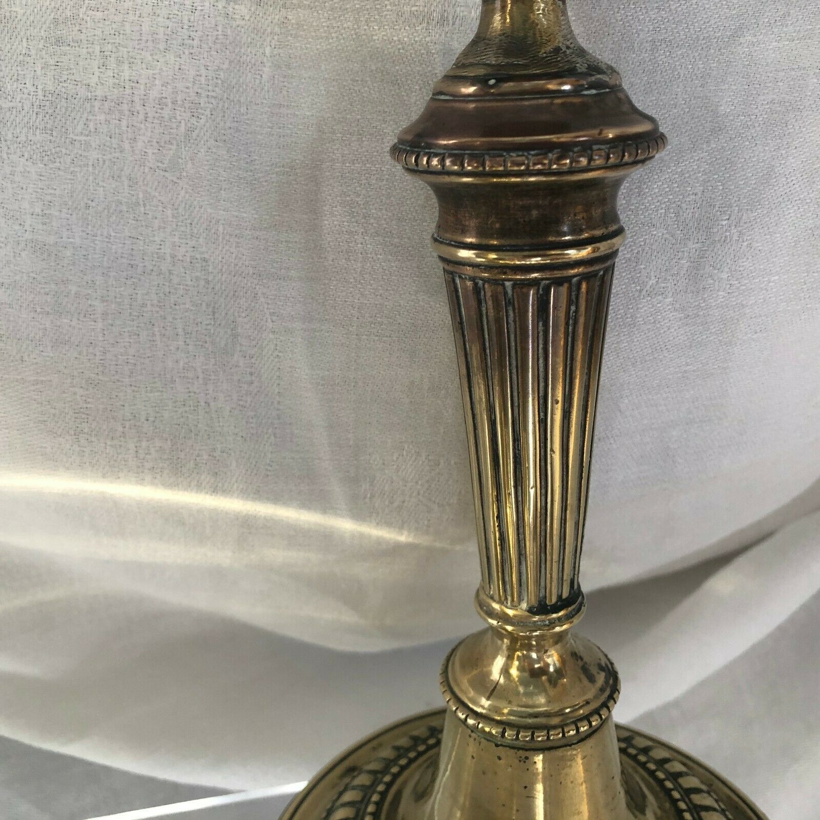 Pair of candlesticks in bronze and brass 18th century Louis XVI era