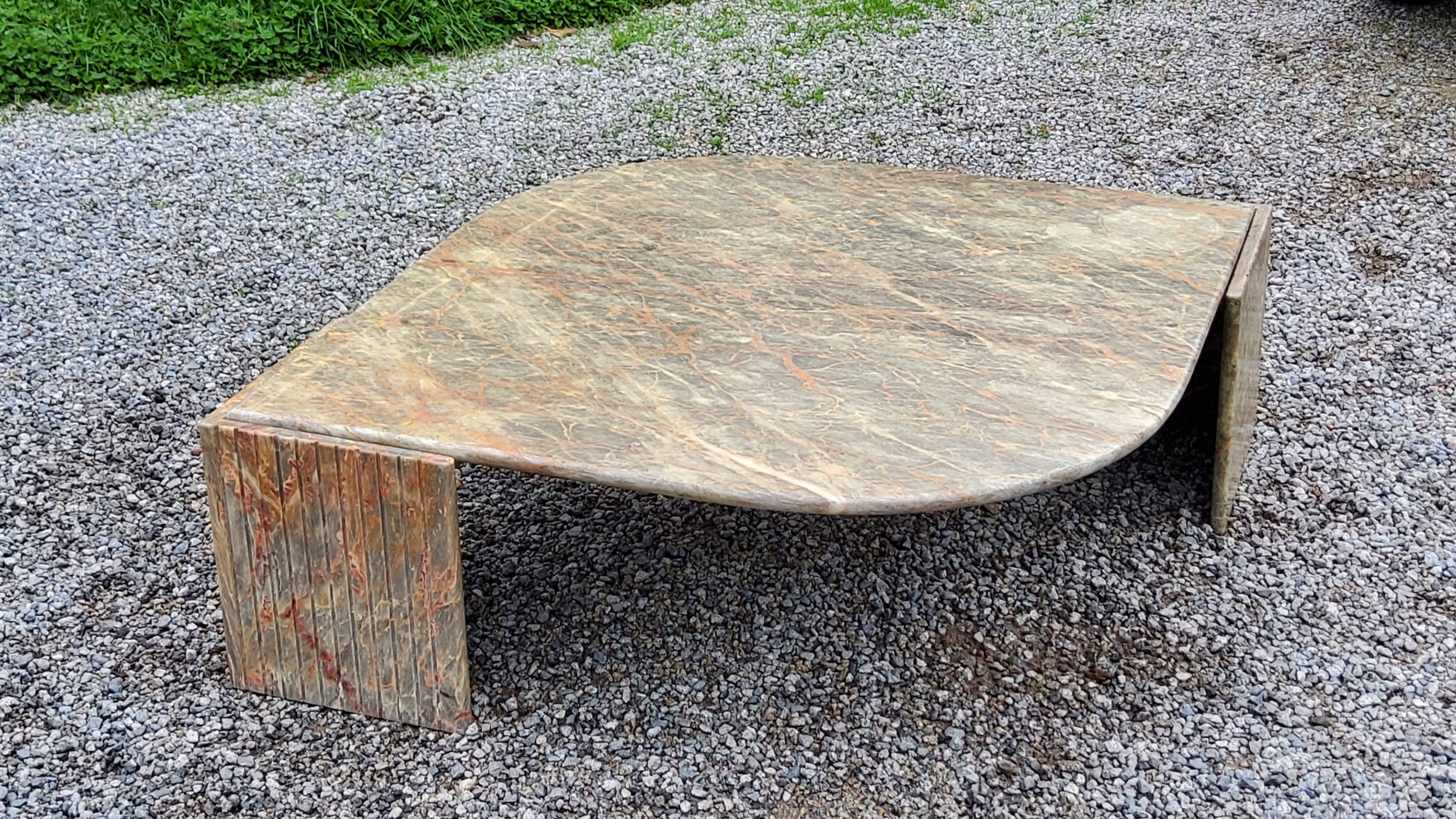 70s designer marble coffee table