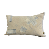 Coussin artisanal en toile ancienne style Kilim