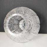 Cut crystal ball vase