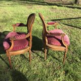 Pair of Louis XVI cannage style armchairs