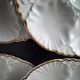 6 White porcelain oyster plates Cérabel Manufacture Belges