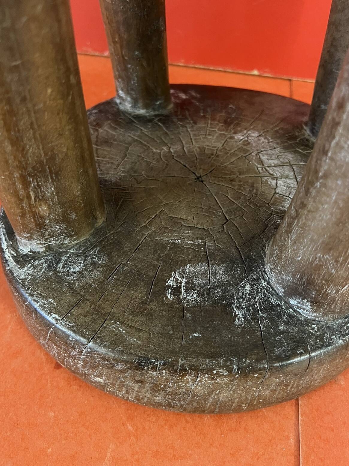 Old African wooden stool