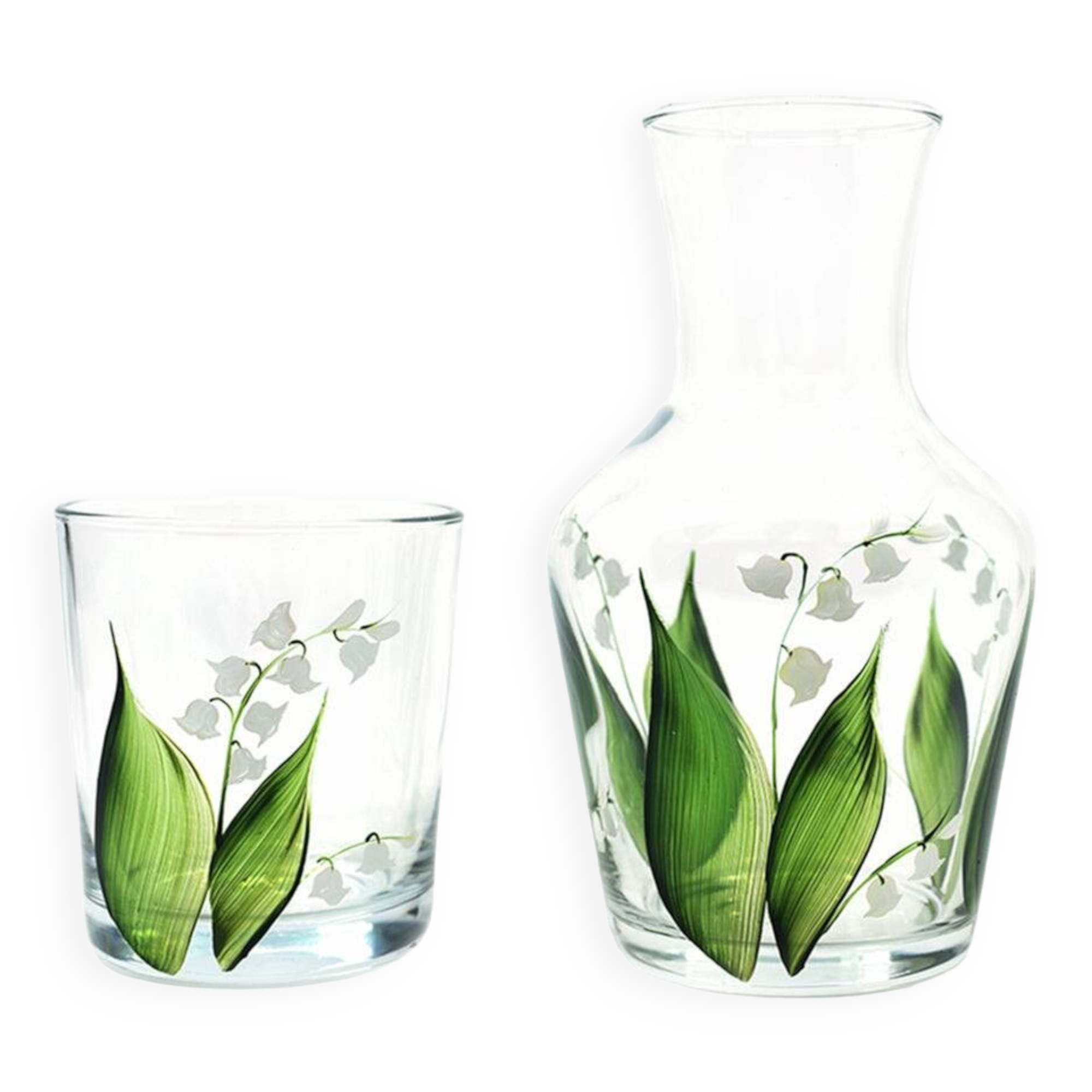 Lily of the Valley Carafe and Tumbler