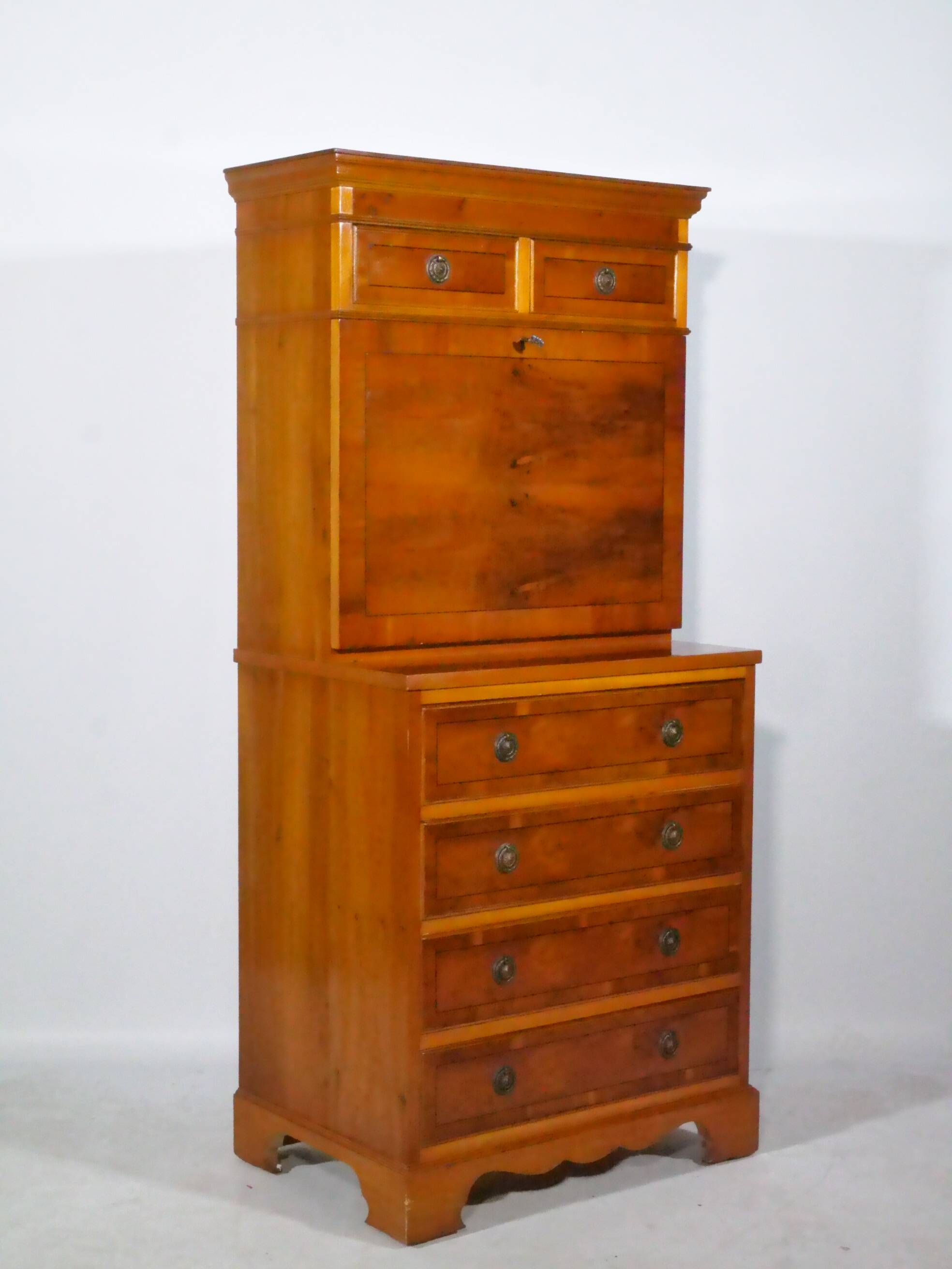 Antique Secretary Walnut Vintage Chest of Drawers
