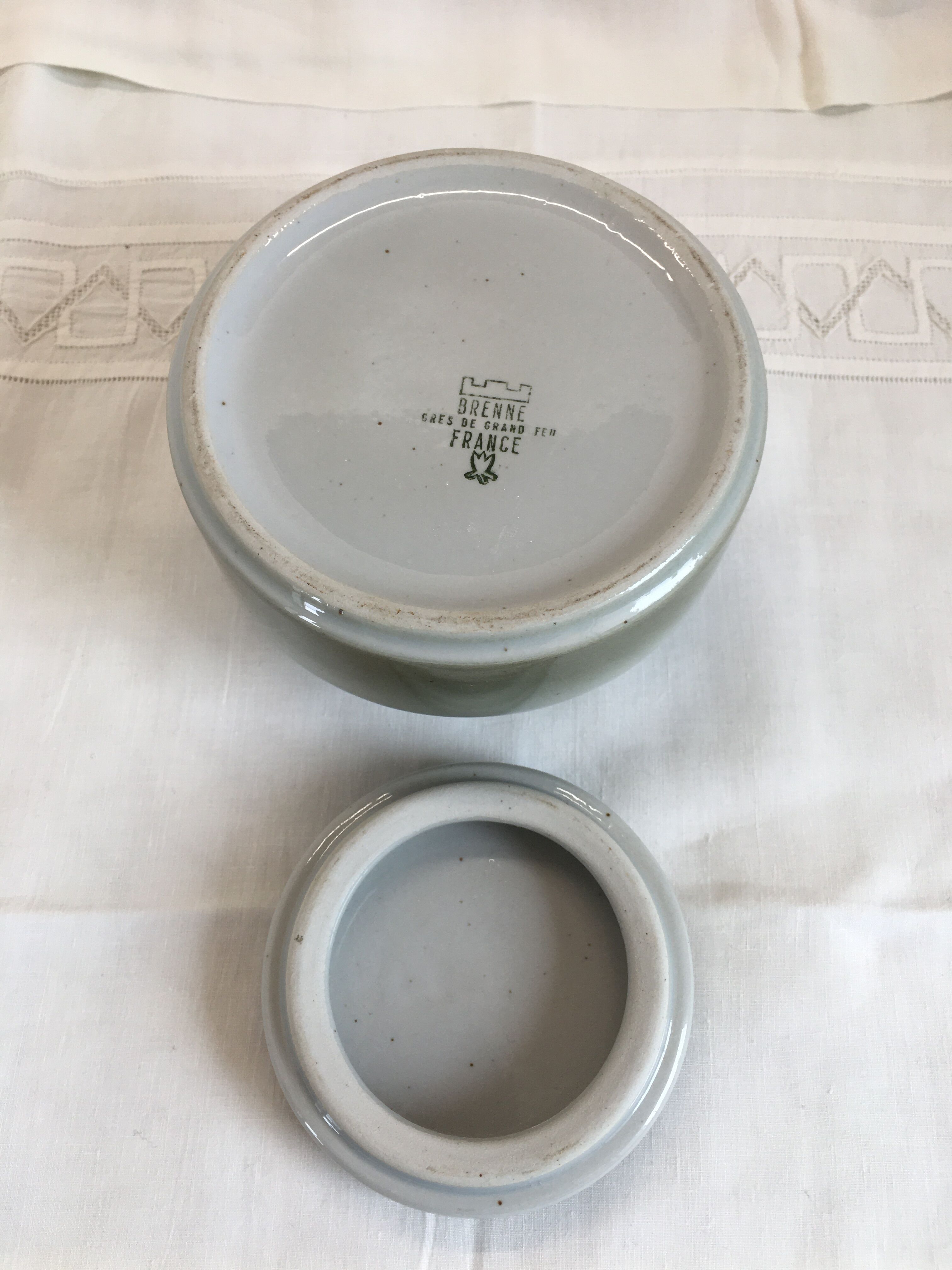 Rare coffee / tea service in Brenne sandstone "Grand Feu" - France 70s