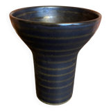 Vase CUBA Aza Selection Made In Germany Black Brown Ceramic Vintage