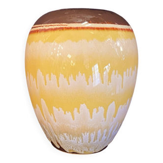 Boho style ceramic vase, Staffel Limburg, Germany 1970s