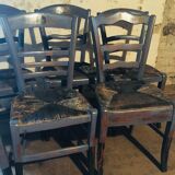 Lot de 7 chaises bistrot moustache