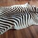 Zebra skin rug
