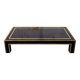Coffee table with a black laminate, brass and nickel-plated metal frame, 1970s