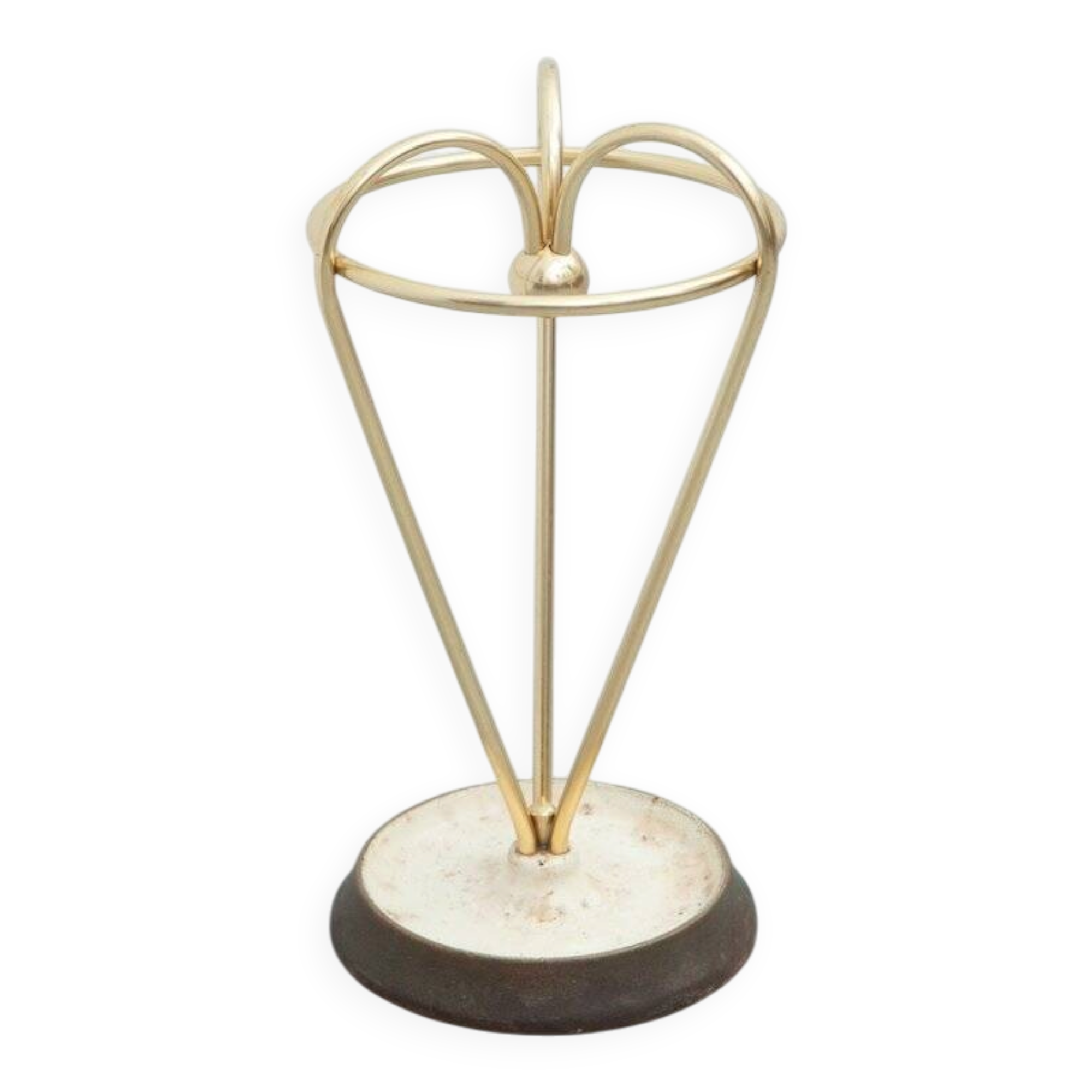 Brass & cast iron umbrella stand, 1950s