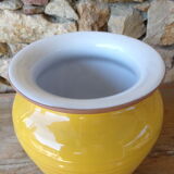 Yellow glazed earth vase