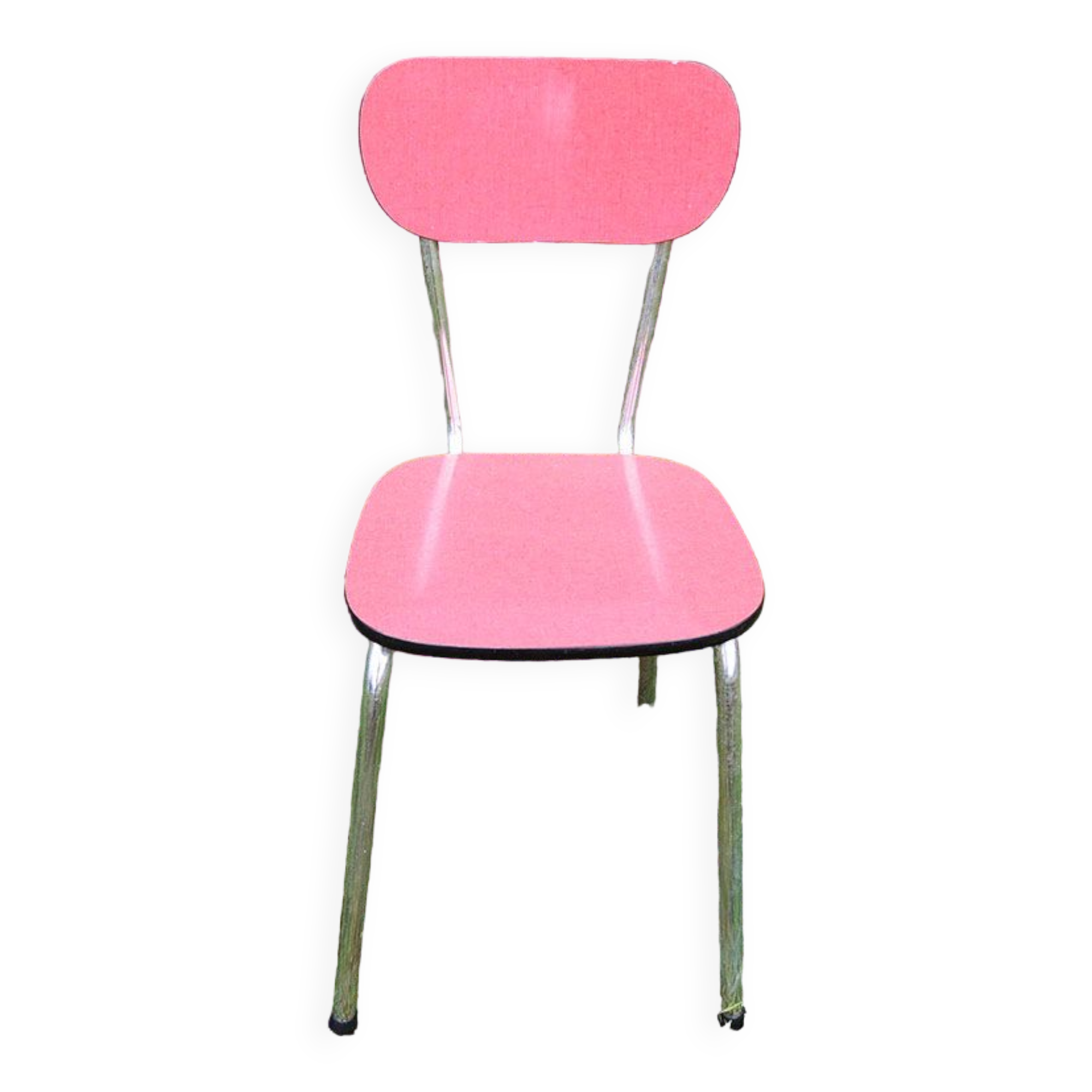 Old red formica chair