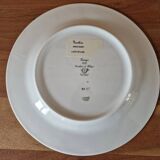 Limoges porcelain and decorated with Sologne porcelain Flat plate
