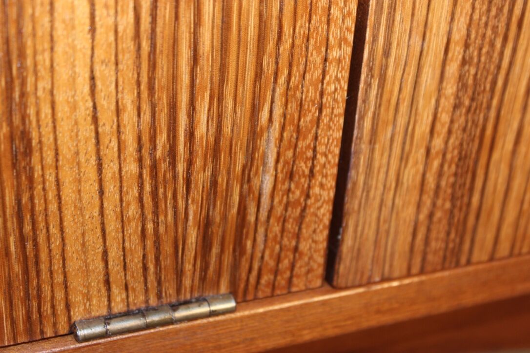 Teak and zebrano sideboard