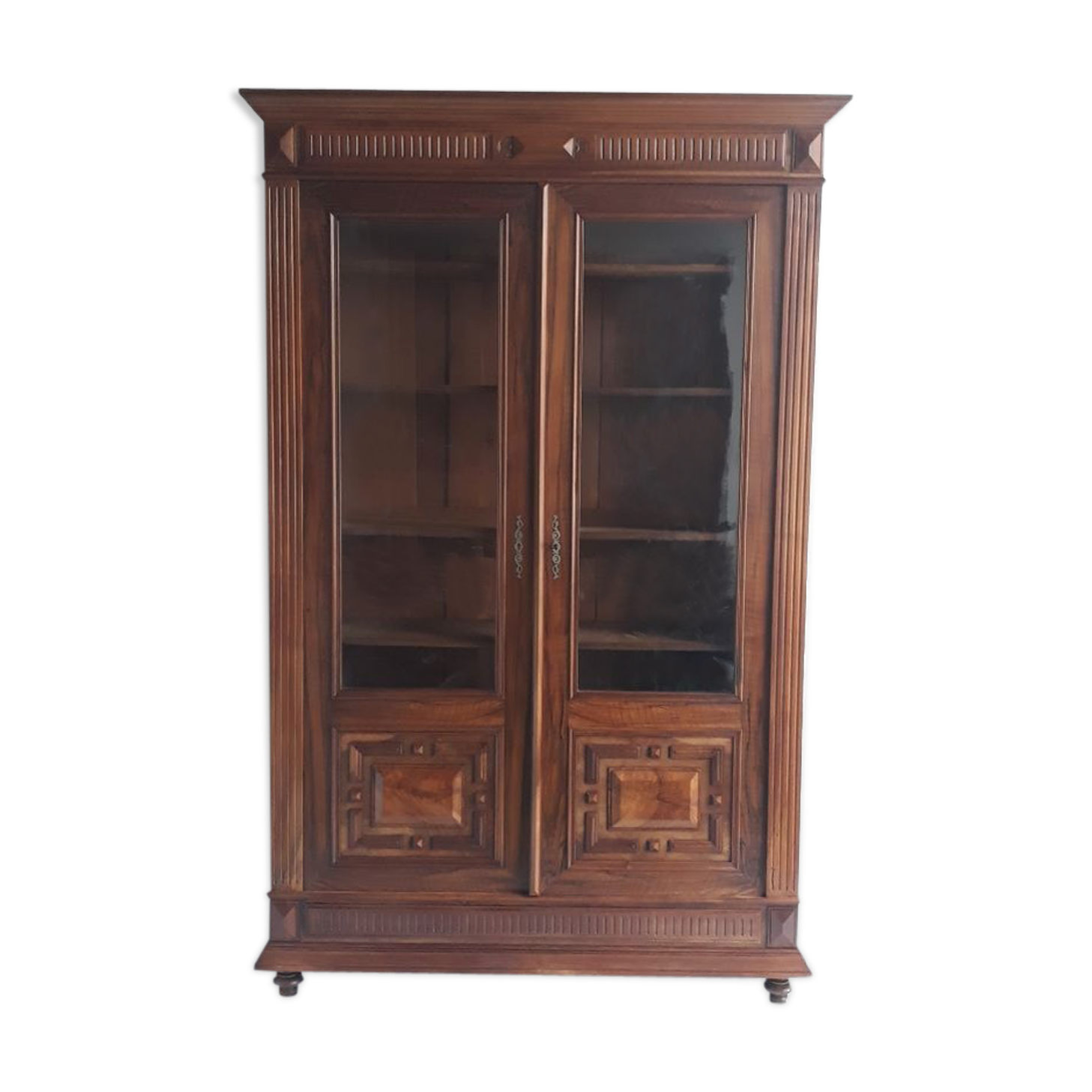 Bookcase showcase walnut end XIX